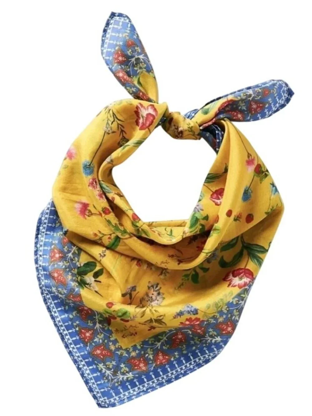 Maeve anthropologie Silk Floral Botanical Colorful Neck Scarf bandana square